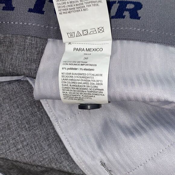 PGA TOUR Men's Gray Stretch Performance Golf Flat Front Shorts Size 36 - Picture 9 of 9